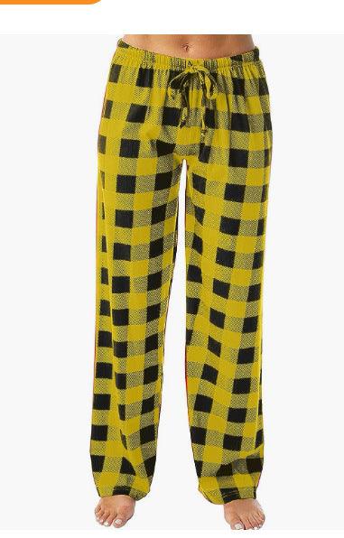 Drawstring Plaid Print Trousers Casual Loose Sports Home Pants Women - AL MONI EXPRESS