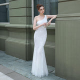 Dress Female Fairy Fantasy Ladies Party Party Party Evening Dress Sexy Long Section Was Thin Toast Bride - Almoni Express