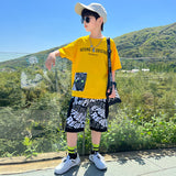 Cool And Handsome Boy Fashionable Summer Short Sleeved Suit