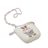 Cute Rabbit Decoration Bag Two-Piece Straw Hat