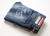 men jeans famous D2 Men slim jeans pants mens denim trousers zipper blue hole Pencil Pants