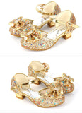 Children's Shoes Female Princess Crystal Shoes Soft Sole Show