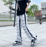 Ripped Jeans Street Straight Casual Versatile Trousers Men