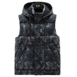 Camouflage Cotton-padded Casual Plus Size Waistcoat Vest