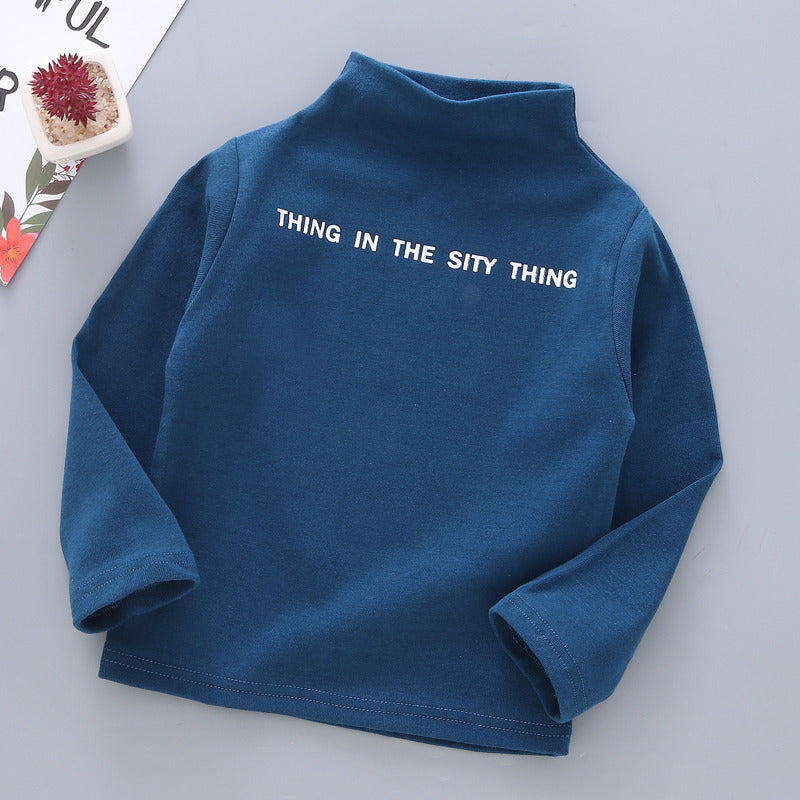 Children's Half Turtleneck Long Sleeve Bottoming Shirt