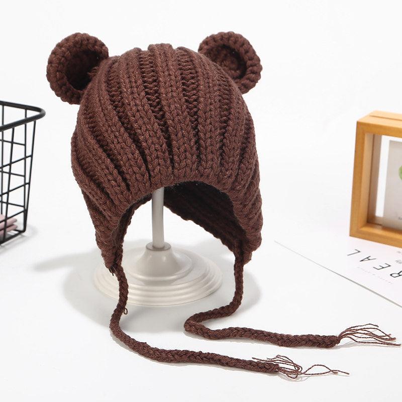 Ear Protection Knitted Baby Woolen Cute Hat - Almoni Express