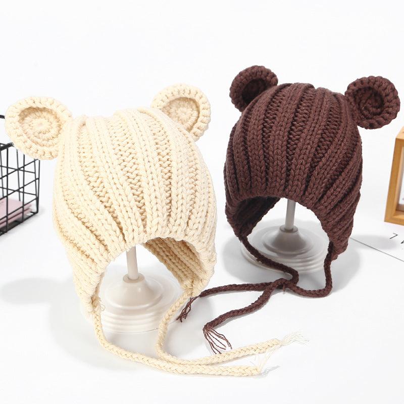 Ear Protection Knitted Baby Woolen Cute Hat - Almoni Express