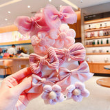 Children's Bow Hair Clip Girls Princess Super Fairy Fabric Flower Clip