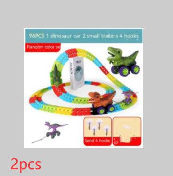 Electric Dinosaur-themed Children's Roller Coaster with Plastic Track Toy - AL MONI EXPRESS