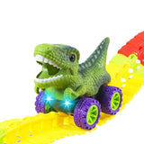 Electric Dinosaur-themed Children's Roller Coaster with Plastic Track Toy - AL MONI EXPRESS