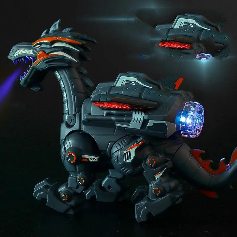 Electric Spray Mechanical Dinosaur Toy Model Multifunctional Sound And Light Toy - Almoni Express