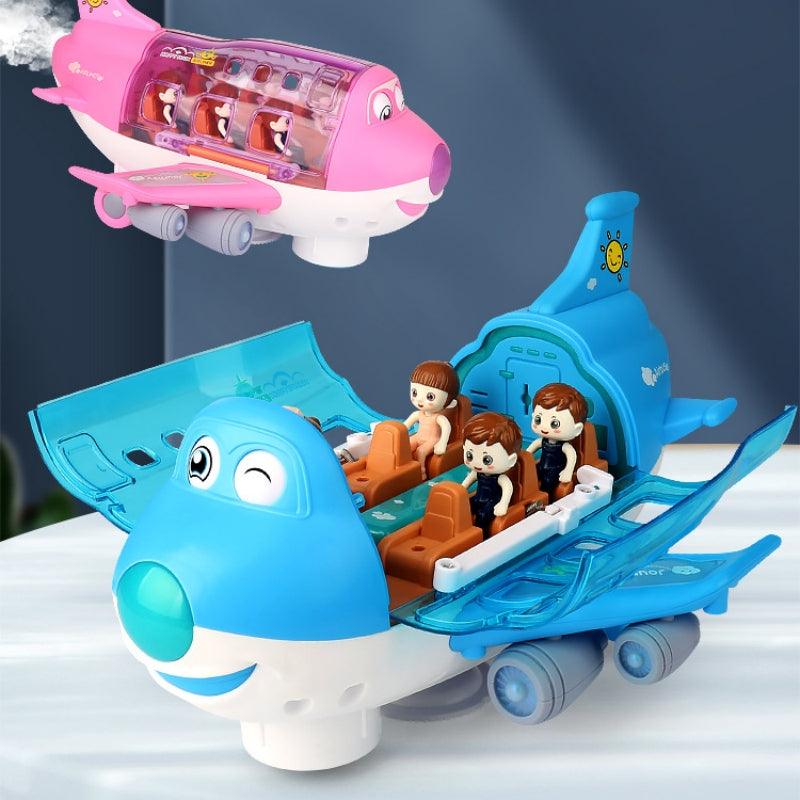 Electric Universal Cartoon Airplane Lights Music Rotation Toys - AL MONI EXPRESS