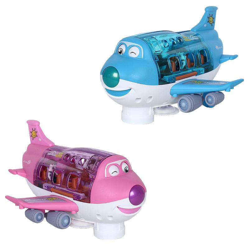 Electric Universal Cartoon Airplane Lights Music Rotation Toys - AL MONI EXPRESS