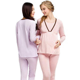 Enjoy the winter pregnant pregnant women pregnant women suit long johns lactation clothes suit feeding pajamas Home Furnishing confinement suit - Almoni Express