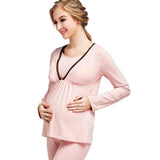 Enjoy the winter pregnant pregnant women pregnant women suit long johns lactation clothes suit feeding pajamas Home Furnishing confinement suit - Almoni Express