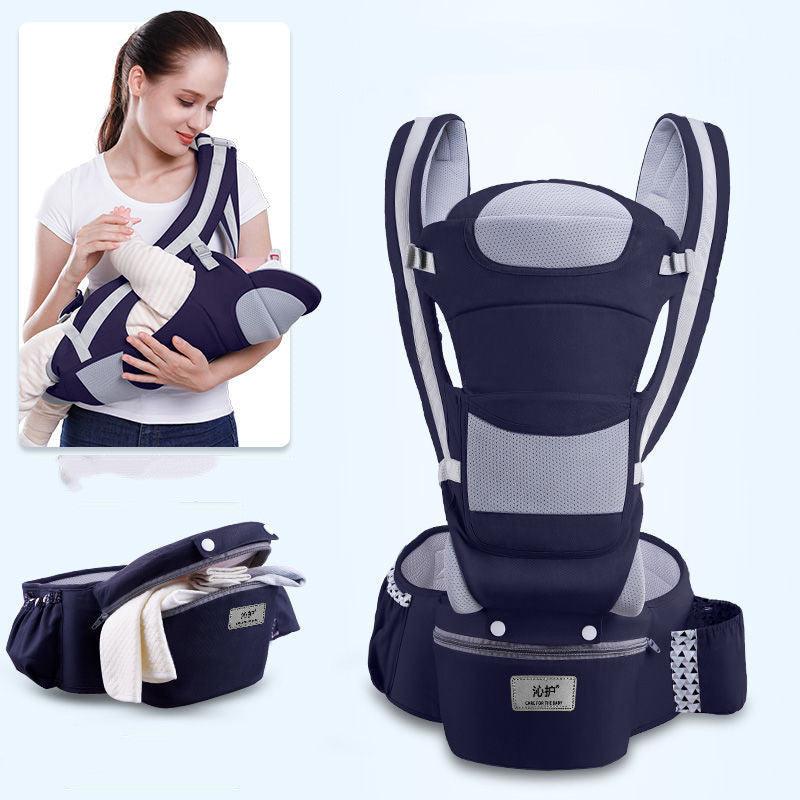 Ergonomic Baby Carrier Infant Baby Hipseat Carrier 3 In 1 Front Facing Ergonomic Kangaroo Baby Wrap Sling - Almoni Express