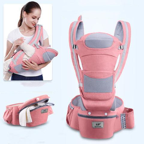 Ergonomic Baby Carrier Infant Baby Hipseat Carrier 3 In 1 Front Facing Ergonomic Kangaroo Baby Wrap Sling - Almoni Express