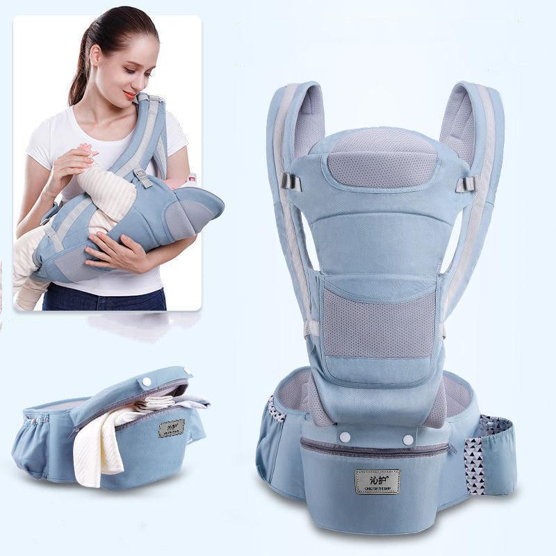 Ergonomic Baby Carrier Infant Baby Hipseat Carrier 3 In 1 Front Facing Ergonomic Kangaroo Baby Wrap Sling - Almoni Express