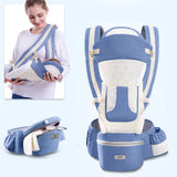 Ergonomic Baby Carrier Infant Baby Hipseat Carrier 3 In 1 Front Facing Ergonomic Kangaroo Baby Wrap Sling - Almoni Express