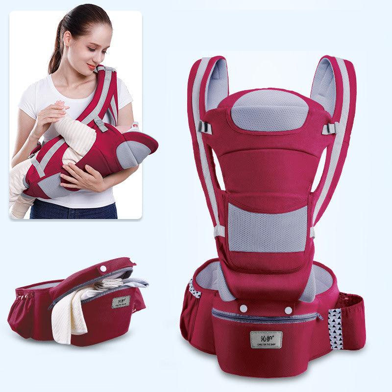 Ergonomic Baby Carrier Infant Baby Hipseat Carrier 3 In 1 Front Facing Ergonomic Kangaroo Baby Wrap Sling - Almoni Express