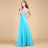 Evening Dress Long Banquet Toast Wedding Dress Evening Dress Chiffon Long Skirt - Almoni Express