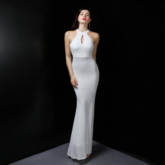 Evening Dress Slim Slimming Sexy Annual Meeting - Almoni Express