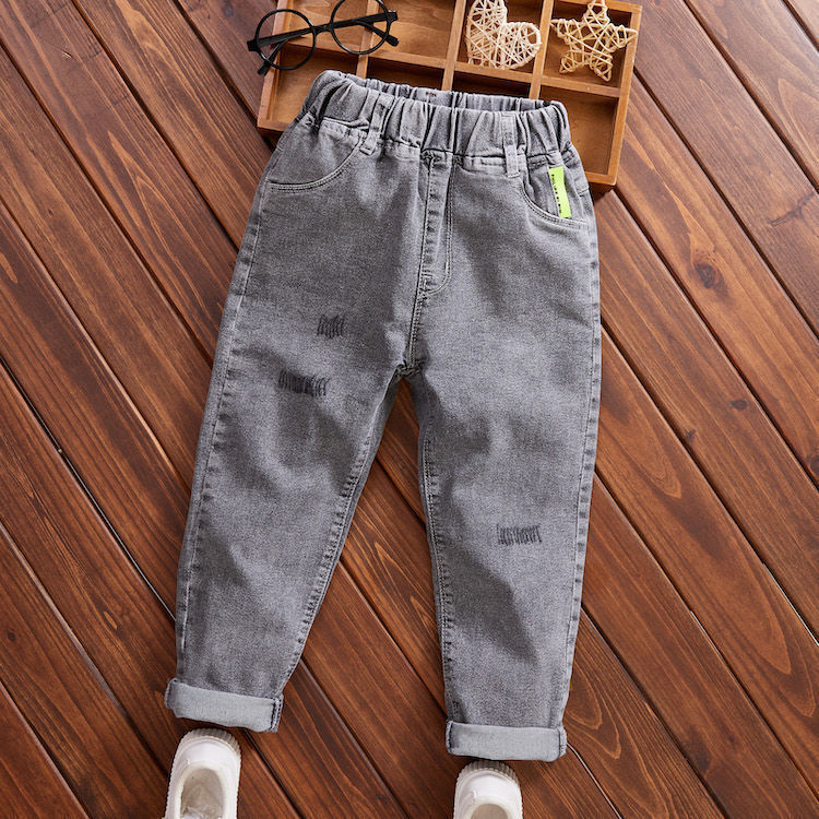 Children's Jeans Thin Loose Trousers