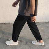 Mens Loose Pleated Pants