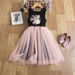 Little Girl Korean Style Suspender Mesh Skirt