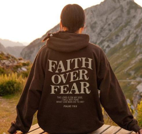 Faith Over Fear Sweatshirt,Christian Shirt,Bible Verse Hoodi - AL MONI EXPRESS