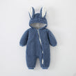 Fashion Baby Warm Bunny Ears Jumpsuit - Almoni Express