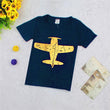 Fashion Casual Cotton Print Fashion Small Airplane Kids T-shirt - Almoni Express