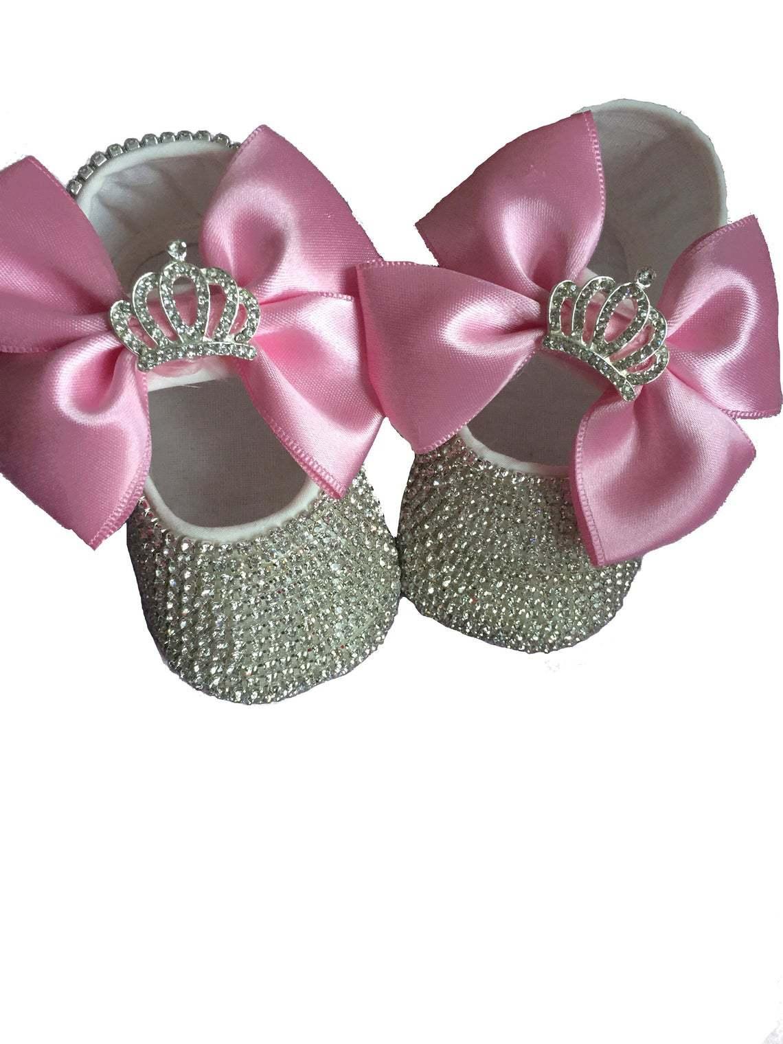 Fashion Children's Photography Props Studio Newborn Baby Rhinestone Shoes - Almoni Express