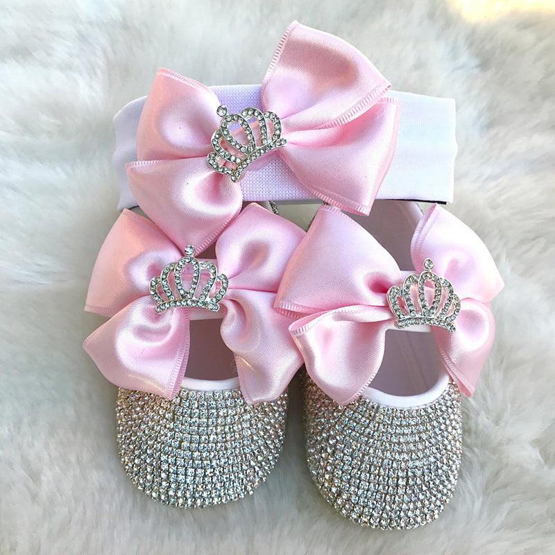 Fashion Children's Photography Props Studio Newborn Baby Rhinestone Shoes - Almoni Express