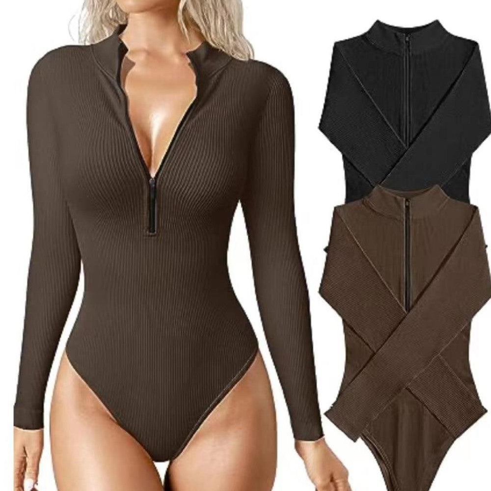 Fashion Long Sleeve Jumpsuit Seamless Slimming Shapewear For Women Romper - AL MONI EXPRESS