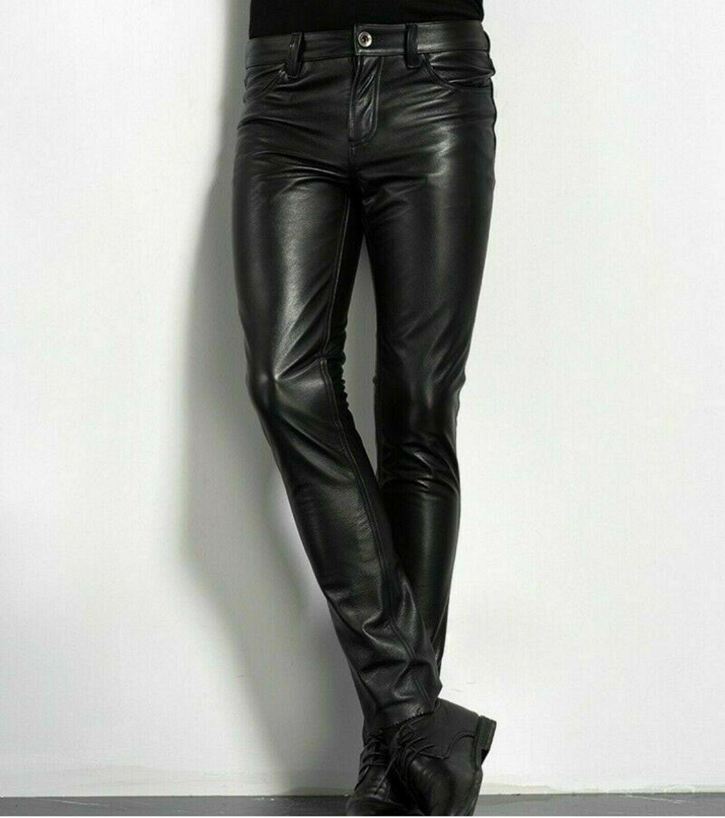 Fashion Men's Long Leather Pants - AL MONI EXPRESS