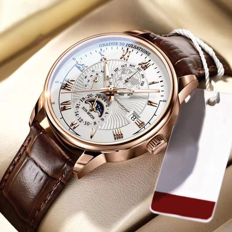 Fashion Personality Business Belt Watch Men - AL MONI EXPRESS