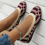 Fashion Plaid Print Flats Shoes New Fashion Casual Breathable Slip On Round-toe Mesh Shoes For Women - AL MONI EXPRESS