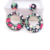 Fashion Retro Geometric PU Female Dangle Earrings - AL MONI EXPRESS