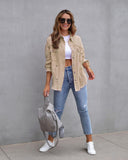 Fashion Ripped Shirt Jacket Female Autumn And Spring Casual Tops Womens Clothing - Almoni Express