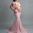 Fashion Sexy Slim Lace Strapless Sleeveless Long Dress For Pregnant Women - Almoni Express