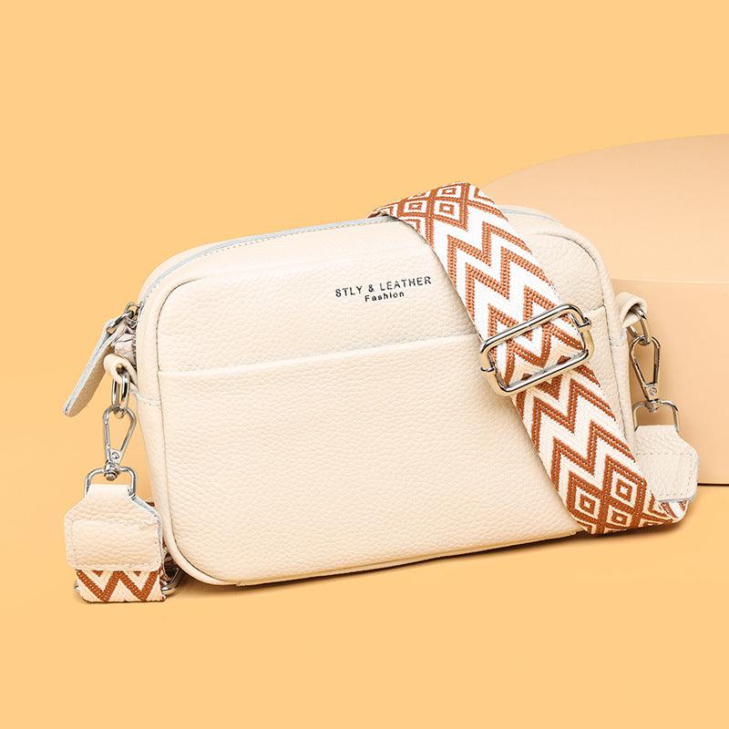 Fashion Shoulder Crossbody Bags With Rhombus Embroidered Wide Shoulder Strap Cute Small Square Bag Women - AL MONI EXPRESS