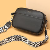 Fashion Shoulder Crossbody Bags With Rhombus Embroidered Wide Shoulder Strap Cute Small Square Bag Women - AL MONI EXPRESS