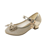 Fashion Simple Girls Crystal Leather Shoes - Almoni Express