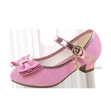 Fashion Simple Girls Crystal Leather Shoes - Almoni Express