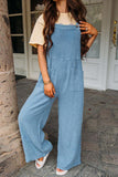 Fashion Square Neck Jumpsuit With Pockets Spring Summer Casual Solid Color Loose Overalls Womens Clothing - AL MONI EXPRESS