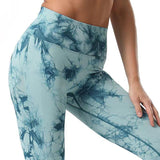 Fashion Tie Dye Printed Leggings High Waist Hip Lifting Tight Fitness Sports Yoga Pants For Women - AL MONI EXPRESS