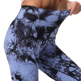 Fashion Tie Dye Printed Leggings High Waist Hip Lifting Tight Fitness Sports Yoga Pants For Women - AL MONI EXPRESS