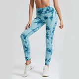 Fashion Tie Dye Printed Leggings High Waist Hip Lifting Tight Fitness Sports Yoga Pants For Women - AL MONI EXPRESS