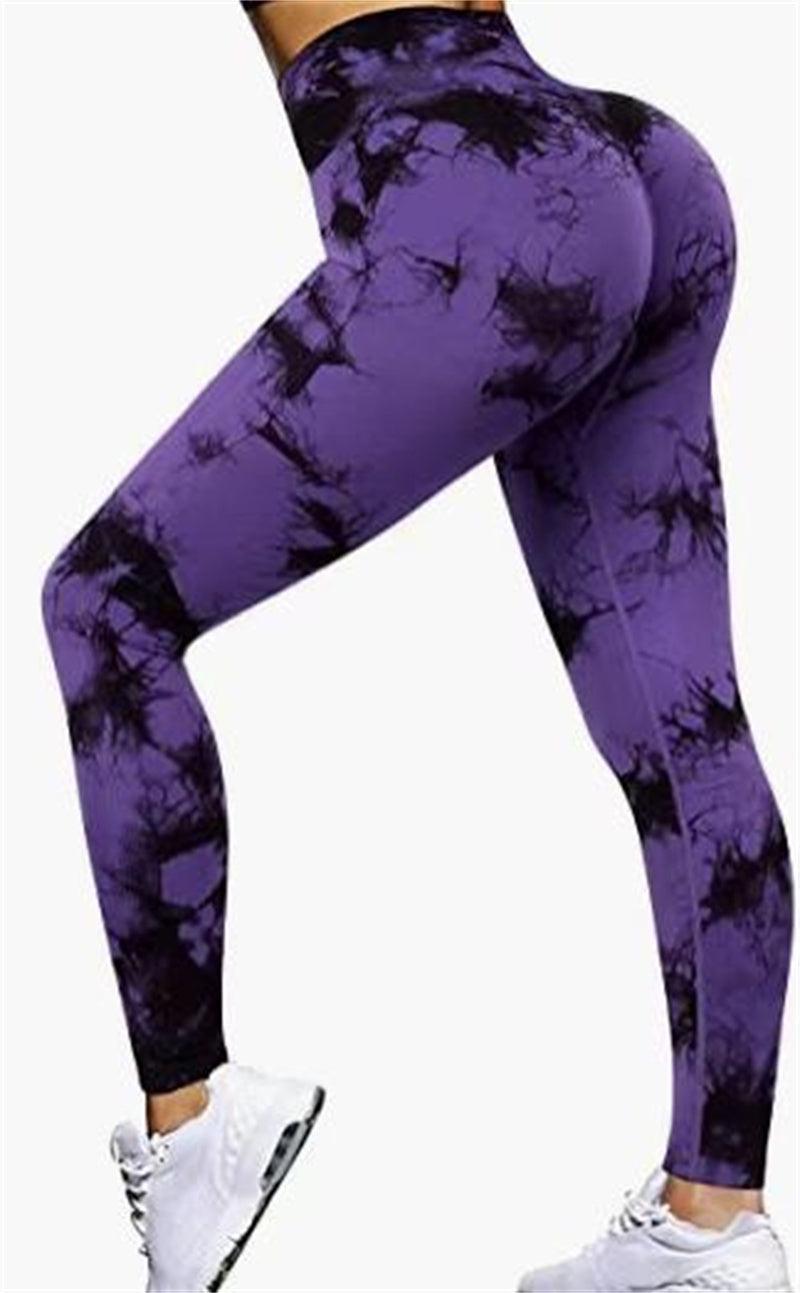 Fashion Tie Dye Printed Leggings High Waist Hip Lifting Tight Fitness Sports Yoga Pants For Women - AL MONI EXPRESS